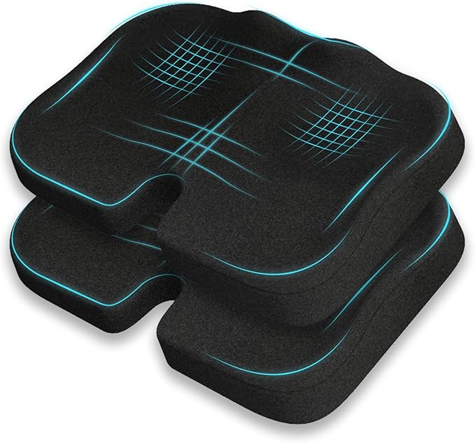 Stadium Seat Cushion, Extra Thick 50D High-Density Bleacher Cushion with Carry Handle, Non-Slip Water-Resistant Stadium Cushions for Bleachers & Outdoor Events(2-Pack)