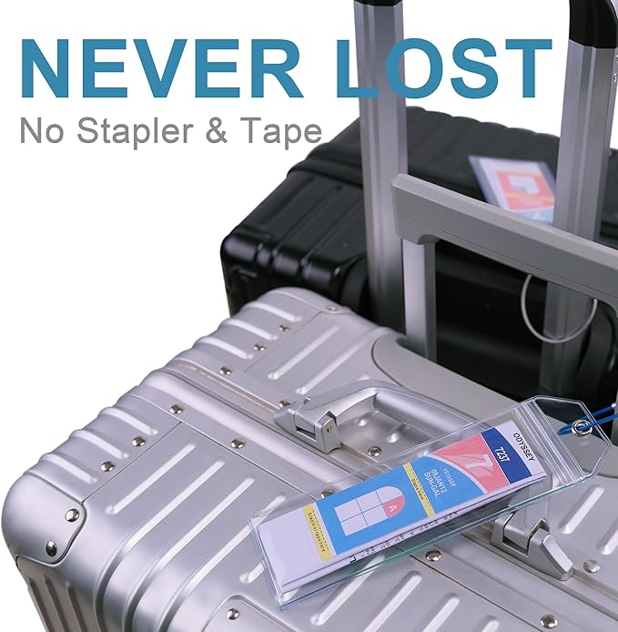 Royal Caribbean & Celebrity Cruise Ship Essentials - Luggage Tag Holders for 2026 Cruise Lovers Must Have, Waterproof & Reusable
