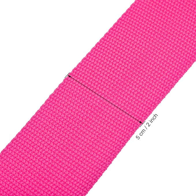 uxcell Luggage Straps Suitcase Belts with Buckle, Combination Lock, 2Mx5cm Adjustable PP Travel Packing Accessories, Rose Red, 2Pcs