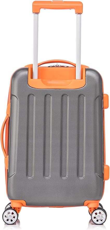 Rockland London Hardside Spinner Wheel Luggage Set, Charcoal, Carry-On 20-Inch and Tote 14-Inch (F1902-CHARCOAL)