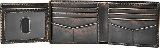 Fossil Men's Everett Leather Bifold with Flip ID Wallet
