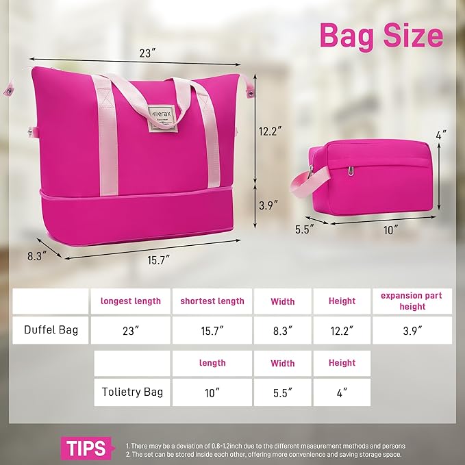 Merax Luggage Sets,6 Piece Carry on Suitcase with Travel Bags,Hardcase Suitcase Set with Double Spinner Wheels,16/20/24/28 IN Luggage Airline Approved,Pink-1