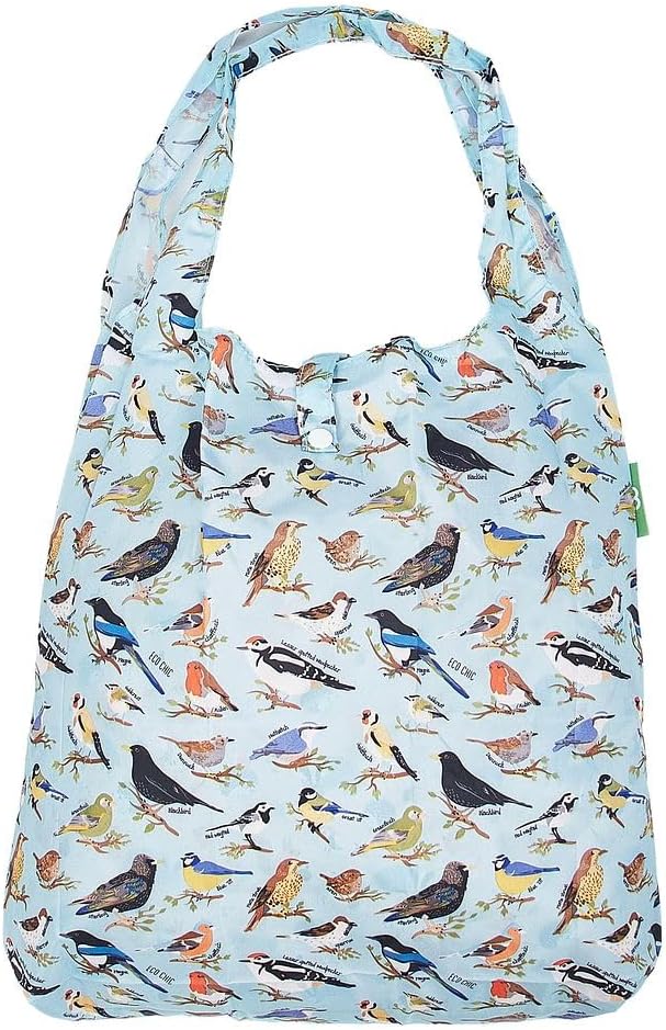 ECO CHIC Foldable Reusable Grocery Bags - Lightweight, Recycled & Reusable Shopping Bag - Waterproof Packable Tote