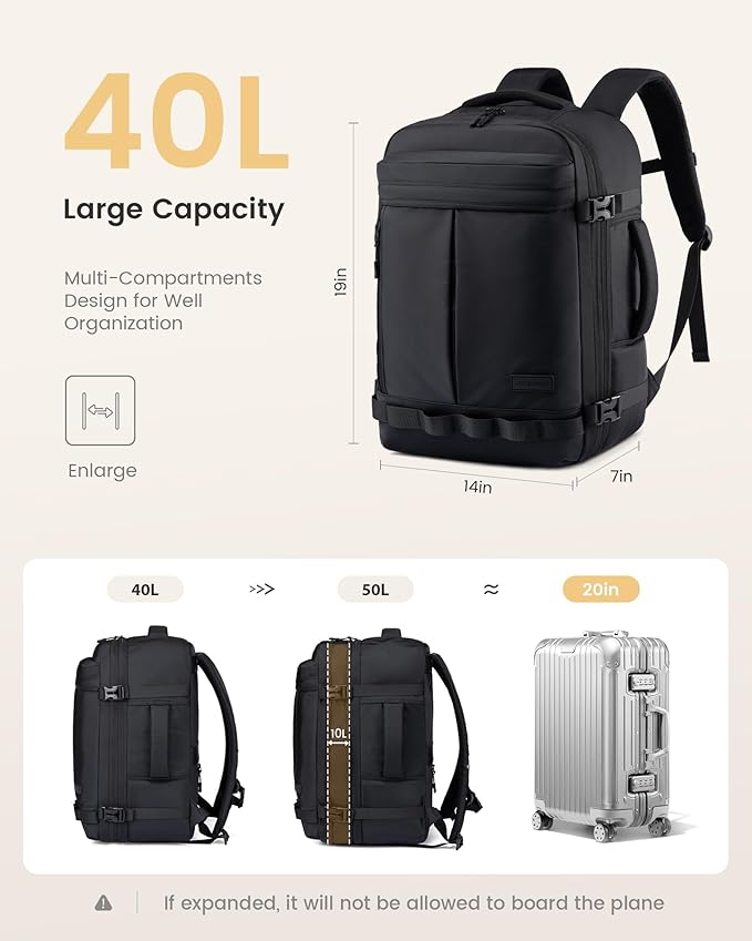 LOVEVOOK Camera Bag Backpack for Photographers, Professional DSLR, SLR & Mirrorless Camera Case, Carry On Personal Item Bags for Women Men, TSA 40L Travel Essentials Compatible with Canon/Nikon/Sony
