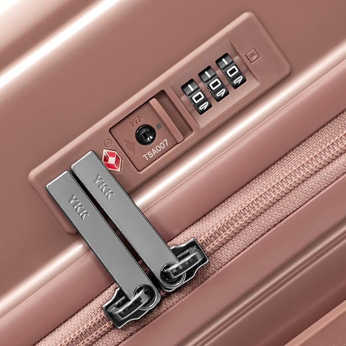 Traveler's Choice Ultimax II Polycarbonate Hardside Luggage with Spinner Wheels, Rose Pink, 28-Inch Medium Trunk