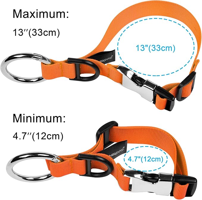 Wisdompro Jacket Gripper Strap, Add a Bag Luggage Straps Baggage Suitcase Belts Travel Accessories with Hook and D-Ring - Make Your Hands Free, Easy to Carry Your Extra Bags - Orange