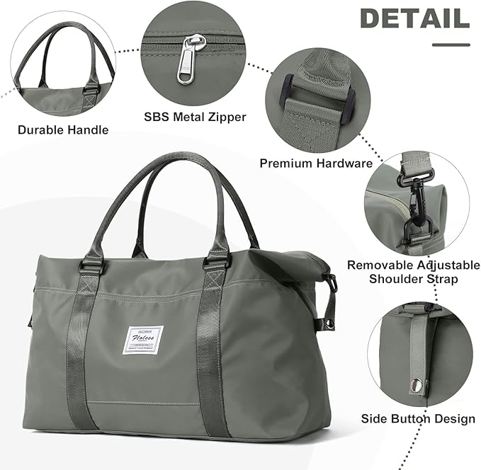 HYC00 Travel Duffel Bag,Carry-on Overnight Weekender Bags for Women,Sports Tote Gym Bag with Wet Pocket