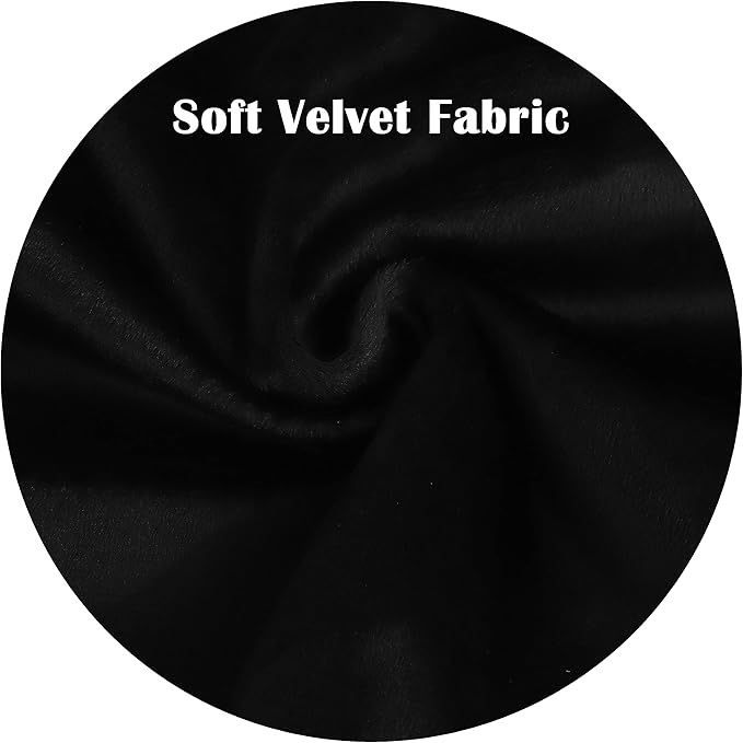 Sigmat Memory Foam Seat Cushion Anti-Slip Soft Round Chair Pad 16 Inch Velvet Black