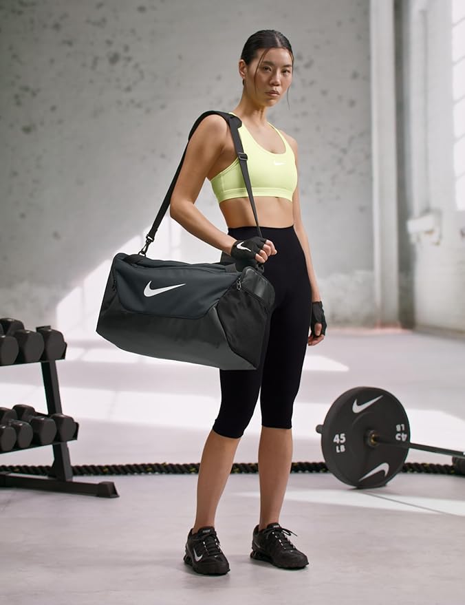 Nike Brasilia Duffel (Small), Black/Black/White, MISC
