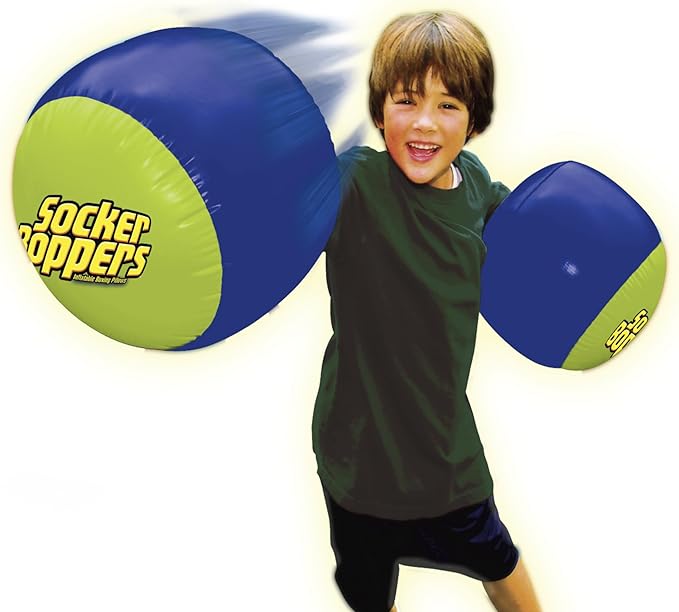 Socker Boppers Inflatable Boxing Pillows - Pair Boppers – colors will vary, Box and Bop, Durable Vinyl, Active Outlet That Aids in Agility, Balance and Coordination, Safe Fun Indoor or Out,(Pack of 2)