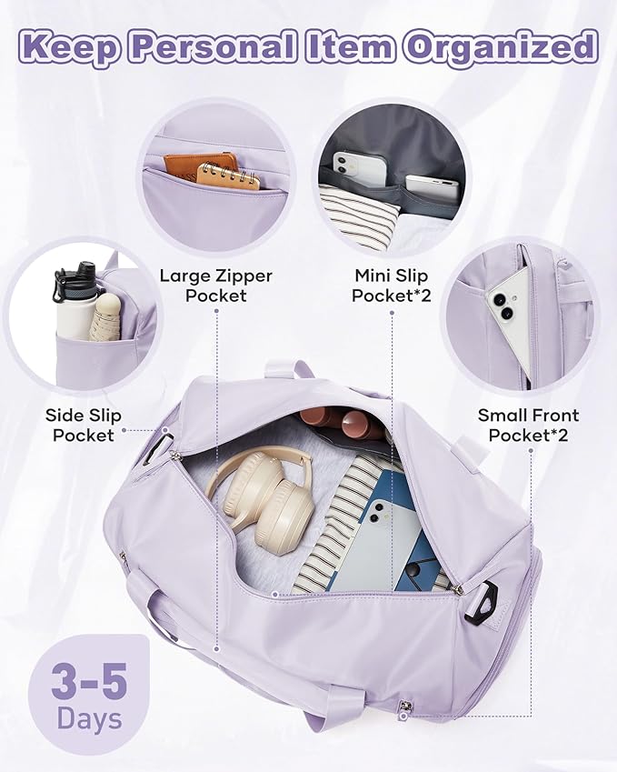 Gym Bag Womens,Travel Duffel Carry on Bag Sport Tote Bag Weekend Overnight Bag
