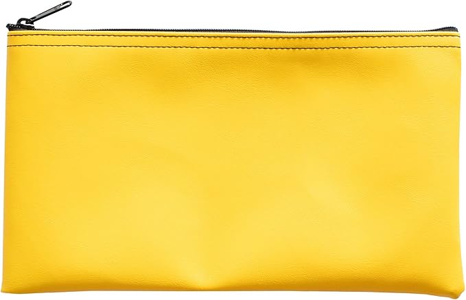 Multi-Purpose Zipper Bag, Reusable, Travel Pouch, Lightweight, Makeup Organizer, 11 x 6 Inch (Yellow)