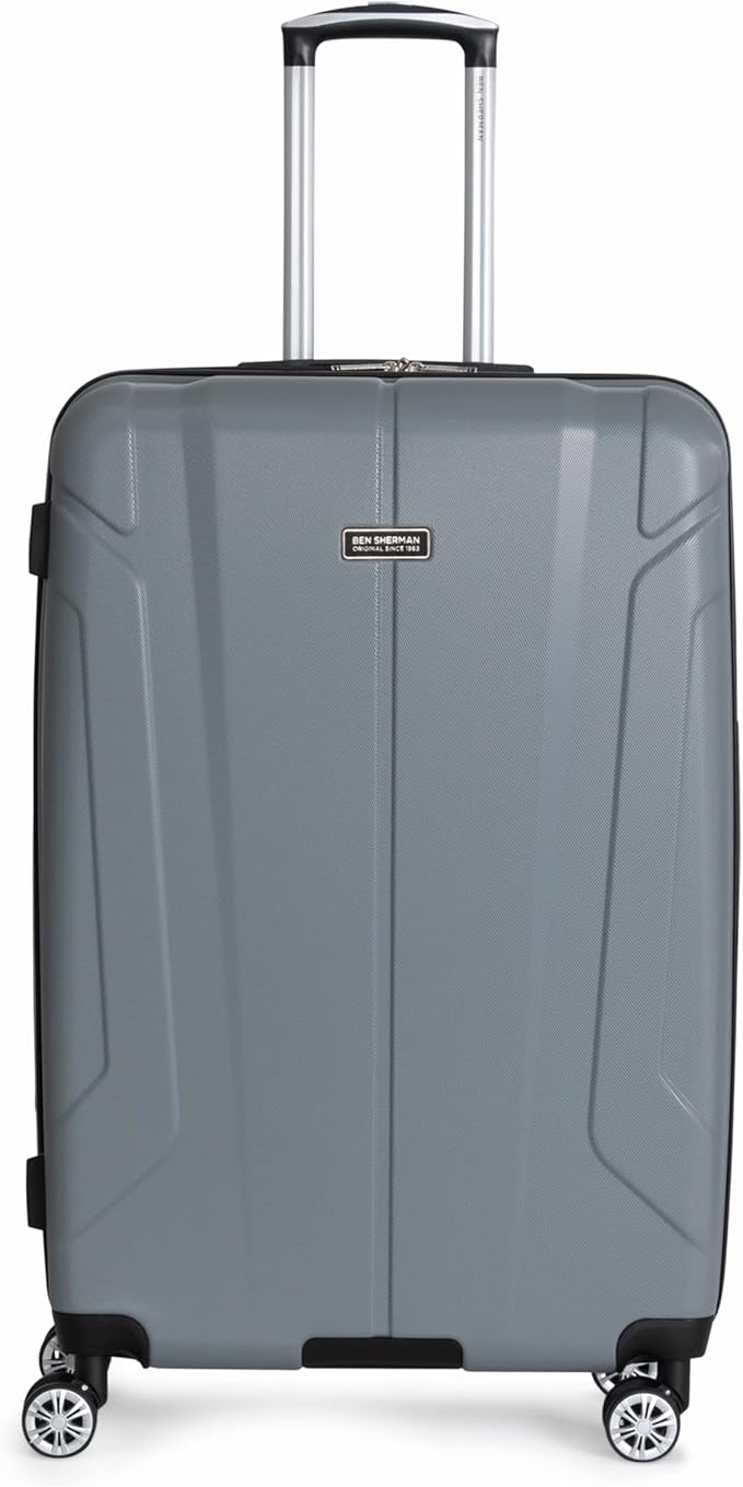Ben Sherman Derby Spinner Travel Upright Luggage, Graphite, 28-Inch Checked