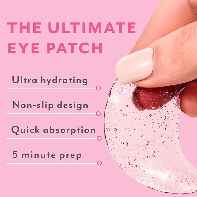 Patchology Serve Chilled Rosé Hydrating Under Eye Patches – Hyaluronic Acid & Antioxidant-Infused Eye Masks to Reduce Dark Circles, Puffiness & Fine Lines - Ideal Skincare Essentials (5 Pairs)