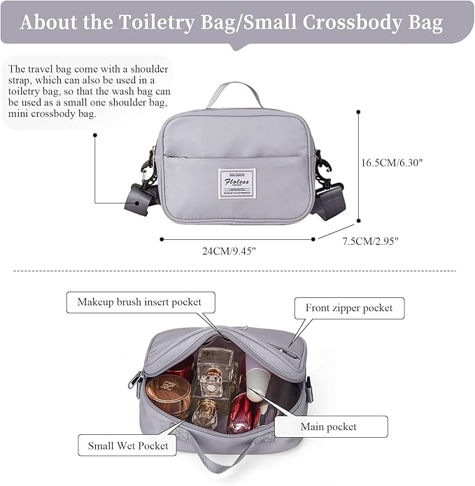 Weekender Bags for Women,Personal Item Travel Bag with Shoes Compartment,Overnight Travel Duffel Bag with Toiletry Bag