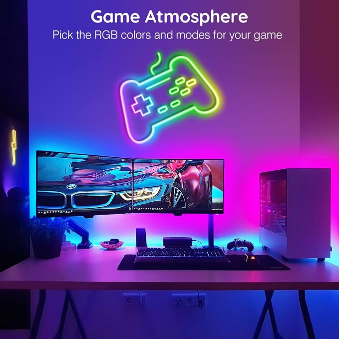 AILBTON 60Ft Neon Rope Lights,Flexible Led Rope Lights Control with App/Remote,Multiple Modes Music Sync Gaming RGB Led Neon Lights for Bedroom Outdoor
