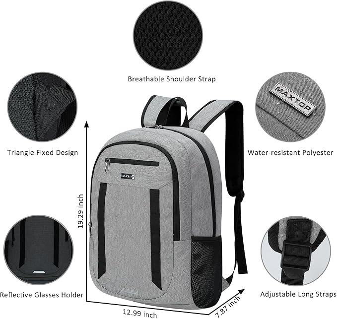 MAXTOP Travel Laptop Backpack Business Anti-theft Backpacks Water Resistant School College Bookbag