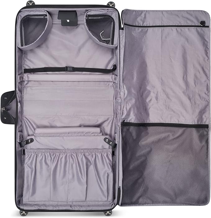 DELSEY PARIS Helium DLX Rolling Garment Bag with Spinner Wheels, Black