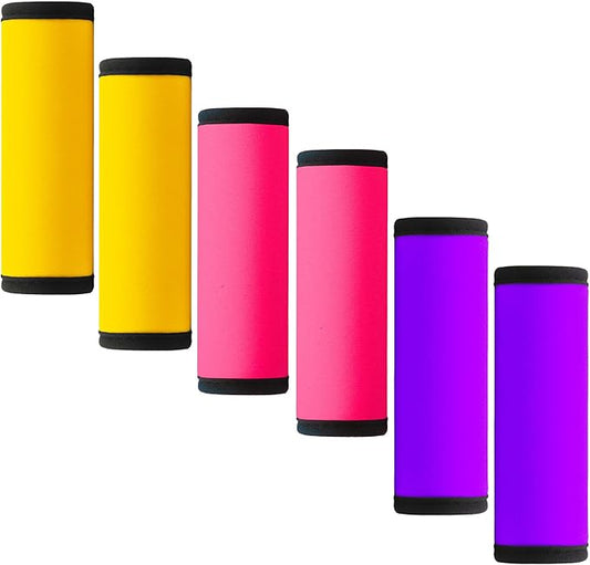 Luggage Handle Wrap 6 Pack-Neoprene Luggage Handle Wraps for Suitcase/Beach Bag/Backpacks Bright Suitcase Identifiers Travel Accessories for Airplane