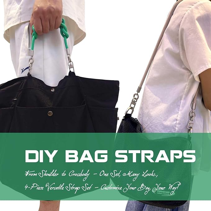 4-Pack Paracord Bag Handles – DIY Replacement Straps for Shoulder Bags, Crossbody Bags & Handbags