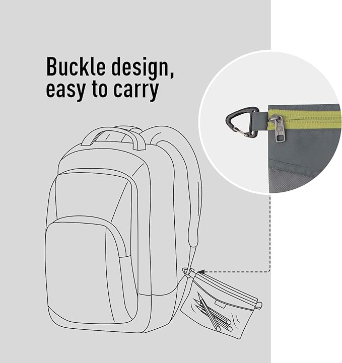 pack all Water-resistant Material Zipper Pouch, Mesh Zipper Bags for Storage, Travel, Office (Gray, Medium)
