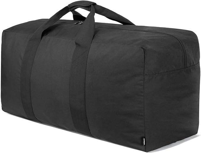Vorspack Extra Large Duffle Bag for Travel - 100L Duffel Bag for Men Gear Bag for Storage Foldable Weekender Bag for Overnight Camping - Black
