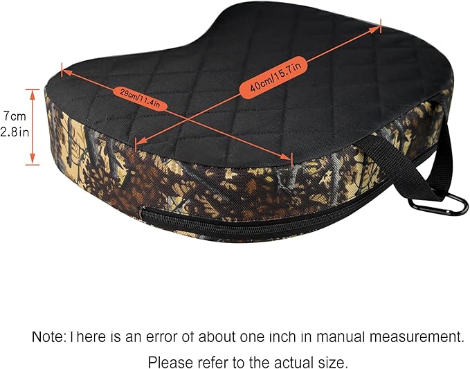 URMONA Portable Hunting Seat Cushion, 11.4 x 15.7 x 2.8in Thickening Lightweight Outdoor Cushion, Waterproof Sponge Dirty Proof Pad for Hunting, Camping, Stadium, Outdoor Sports, Fishing