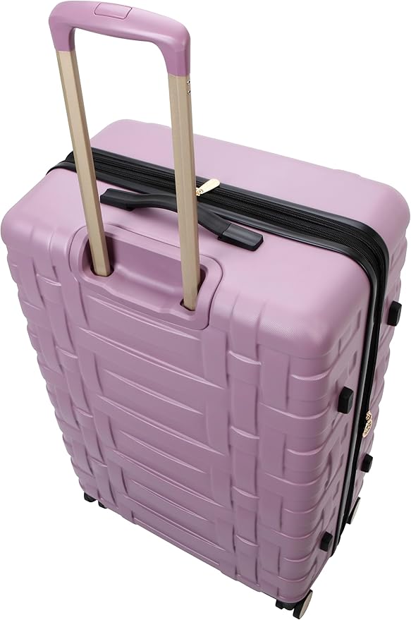 Jessica Simpson Taffeta 28"Expandable 8-Wheel Spinner Large Checked Luggage Suitcase, Dusty Orchid