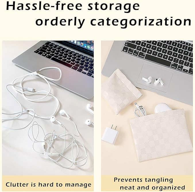 Leather Pocket Cosmetic Bag for Purse,Coin Purse Lipstick Cosmetic Accessories Organizer, Travel Kit Storage Pouch,Waterproof Portable No Zipper Self-closing (Pink+White/Small)
