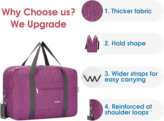 For Spirit Airlines Personal Item Bag 18x14x8 Foldable Travel Duffel Bag Tote Carry on Luggage Duffle Overnight for Women and Men
