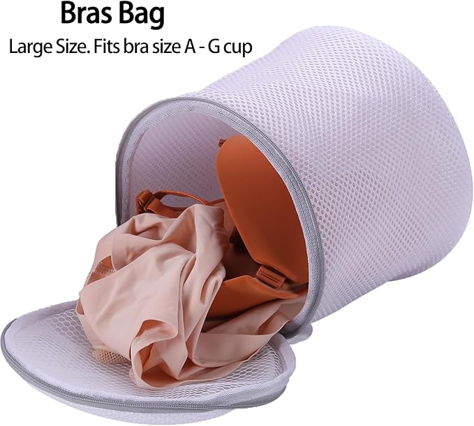 Kimmama Lingerie Bags for Washing Delicates, Garment Bag for Washing Machine, Mesh Laundry Bags for Cleaning Clothes, Coat, Dress, Sweater, Shirts, Toys, 3L