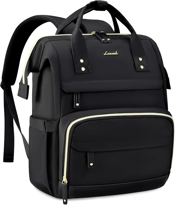 LOVEVOOK Laptop Backpack for Women, 15.6 Inch Work Business Backpacks Purse With Large Capacity, Waterproof Nurse Bag College Bookbag for School, Waterproof Casual Daypack for Travel