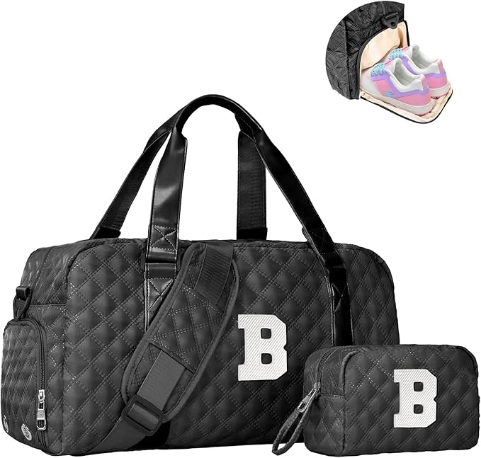 Carry on Bag Girls, Birthday Gifts Teen Girl Gift, Initial Travel Duffel Bag, Overnight Bag Girlfriend Birthday Kids Gifts, Gifts for Women, Mom, Sister, Teacher, Teen Girls