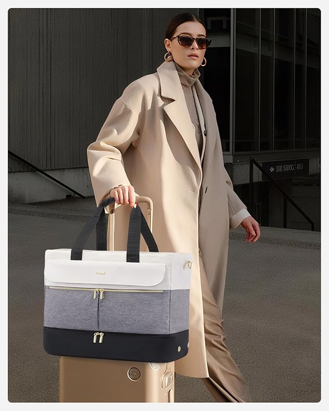 LOVEVOOK Travel Duffle Bag for Women, Wide Open Large Weekender Bags with Shoe Compartment, Carry on Overnight Bags, Hospital Bag for Women Labor Delivery with Wet Pocket