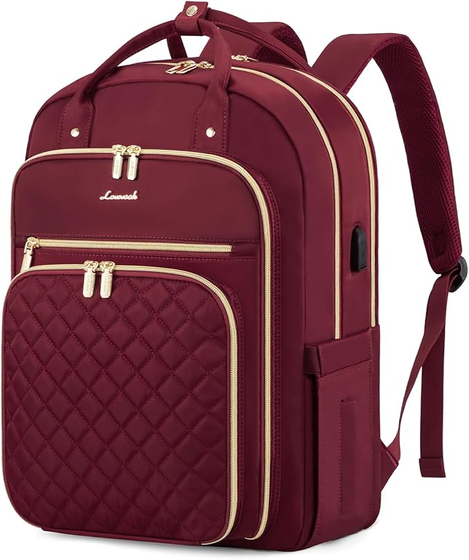 LOVEVOOK Laptop Backpack for Women with Laptop Compartment, Water Resistant Travel Work Backpacks Purse Stylish College Business Teacher Nurse Computer Bag, Fits 15.6" Laptop