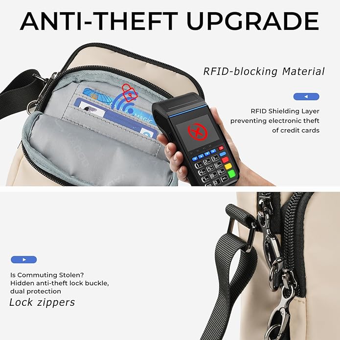 BROADREAM Small Sling Bag for Men, Anti-Theft Crossbody Sling Backpacks for Women - Mini Shoulder Chest Bag for Travel