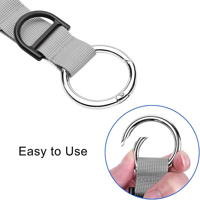 Wisdompro Jacket Gripper Strap, Add a Bag Luggage Straps Baggage Suitcase Belts Travel Accessories with Hook and D-Ring - Make Your Hands Free, Easy to Carry Your Extra Bags - Gray
