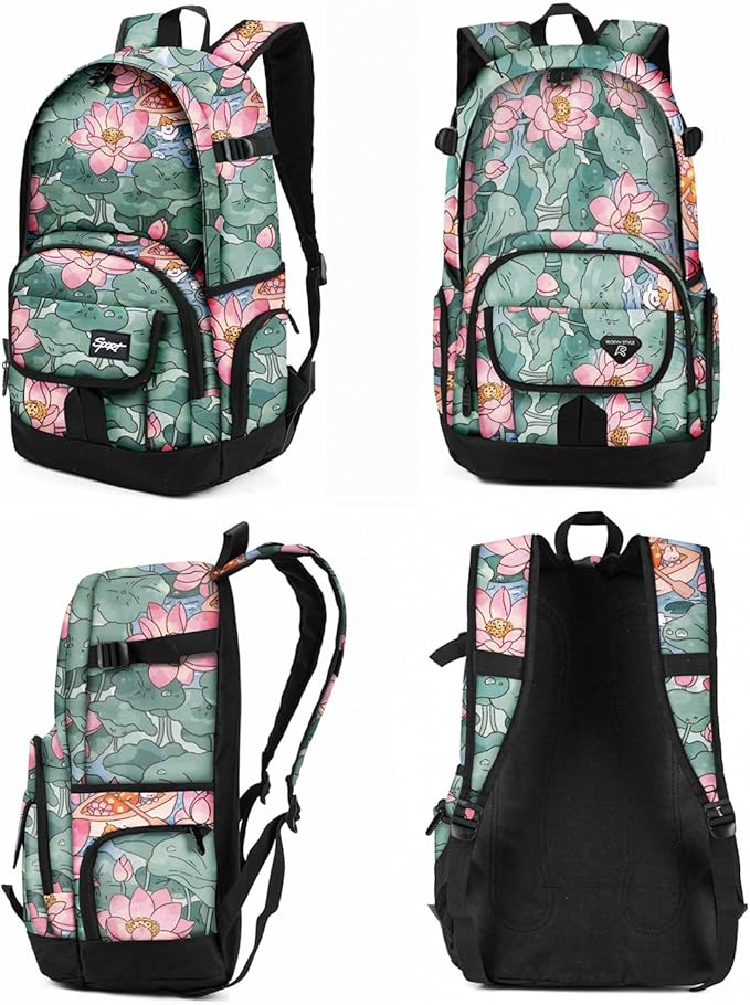 rickyh style School Backpack Travel Bag for Men & Women Lightweight College Back Pack with Laptop Compartmen