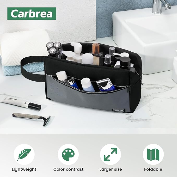 Travel Toiletry Bag - Large Travel Bag for Toiletries, Cosmetics, Accessories, Gifts - Black