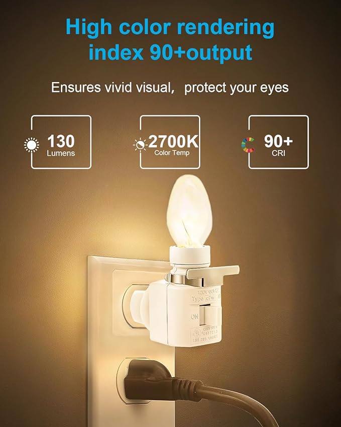 Salt Lamp Bulbs - 15 Watt Light Bulbs for Scentsy Wax Warmer - C7 Replacement Bulbs for Plug in Wax Diffuser- Warmwhite - Dimmable,15 Packs
