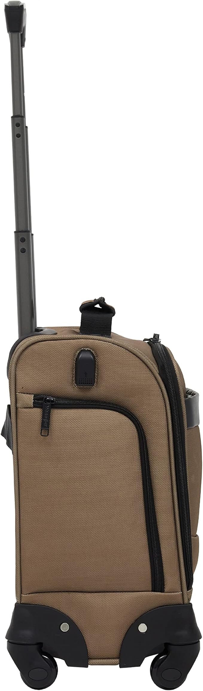 Wrangler 17" Underseat Spinner Carry-On Luggage, Mocha