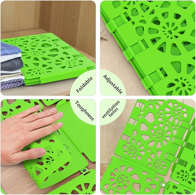 BoxLegend T Shirt Folder V2 Clothes Folding Board laundry folder Durable Plastic to Fold Clothes Green