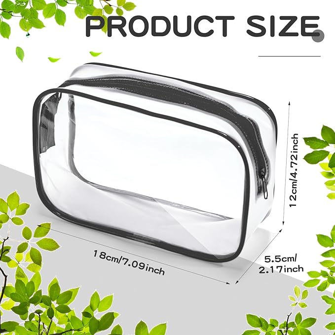 Weewooday 12 Pieces Clear Makeup Bags Cosmetic Storage Bags PVC Zipper Pouches Travel Waterproof Makeup Plastic Case for Women Organizing Toiletries Traveling Bathroom(Medium,Multicolor)