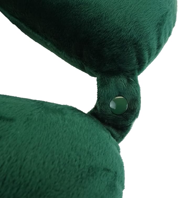 Adult Cozy Soft Microfiber Neck Pillow for Travel – Compact, Machine Washable - Perfect for Airplane, Car, or Home Use - Filled and Finished in The USA – Green