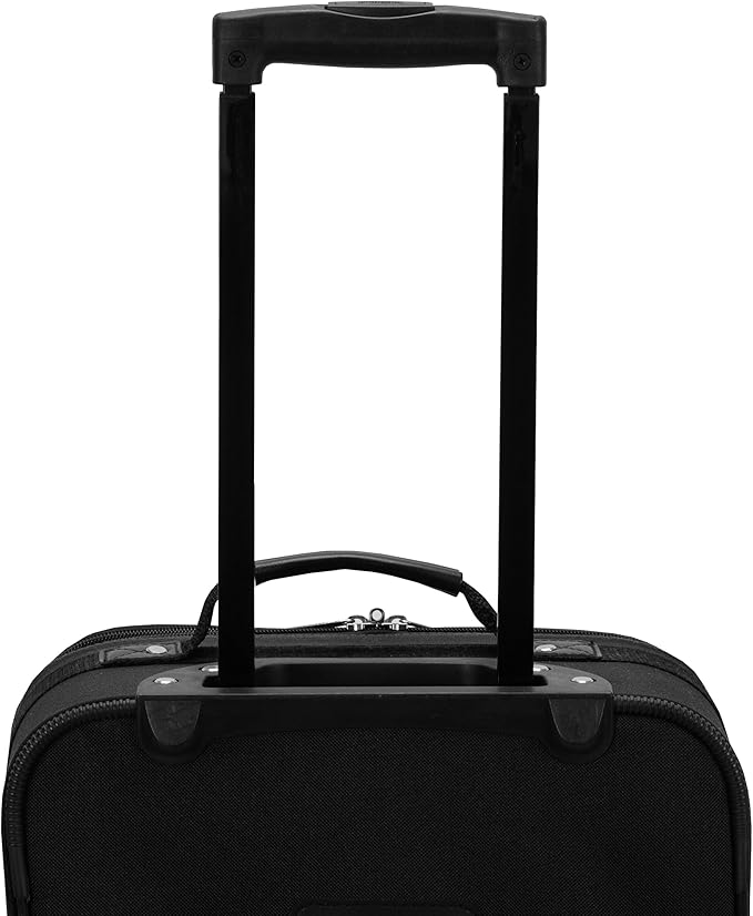 Rockland Fashion Softside Upright Luggage Set, Expandable, Black, 2-Piece (14/19)
