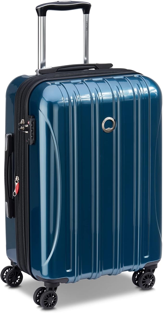 DELSEY PARIS Helium Aero Hardside Expandable Luggage with Spinner Wheels, Teal, Carry-On Plus 21 Inch