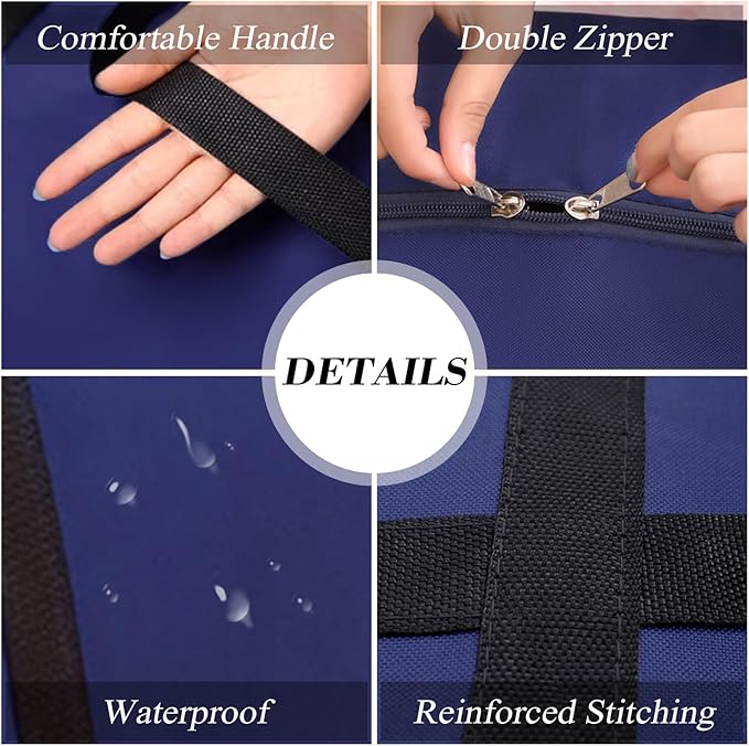 Extra Large Duffle Bag 90L/23.77Gal Moving Bag Tear Resistant Heavy Duty Storage Bags Lightweight Big Luggage Bag for Camping, Travel, Moving (3PCS)