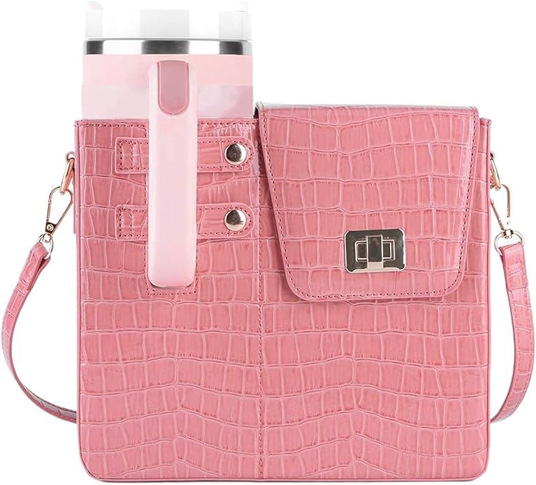 Stanley Purse Cup Holder Bag- Outdoor Portable Crossbody Bag for Stanley Cup Tumbler Purse