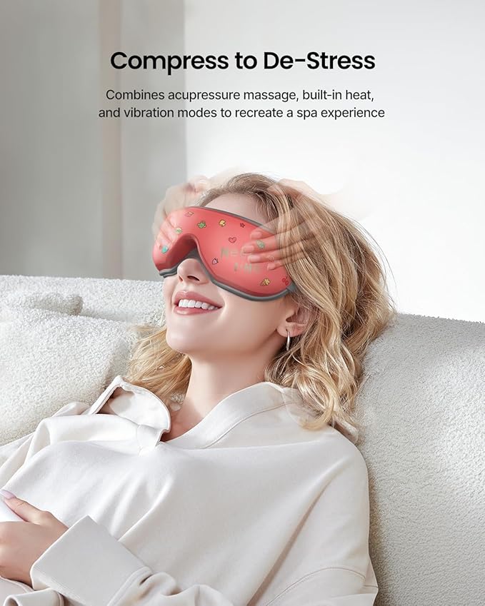 RENPHO Eye Massager with Heat, Mothers Day Birthday Gifts for Mom Women Men Her, Eye Mask for Migraine,Sleep Mask for Dry Eyes Relax, Reduce Strain for Men Dad Eyeris 1