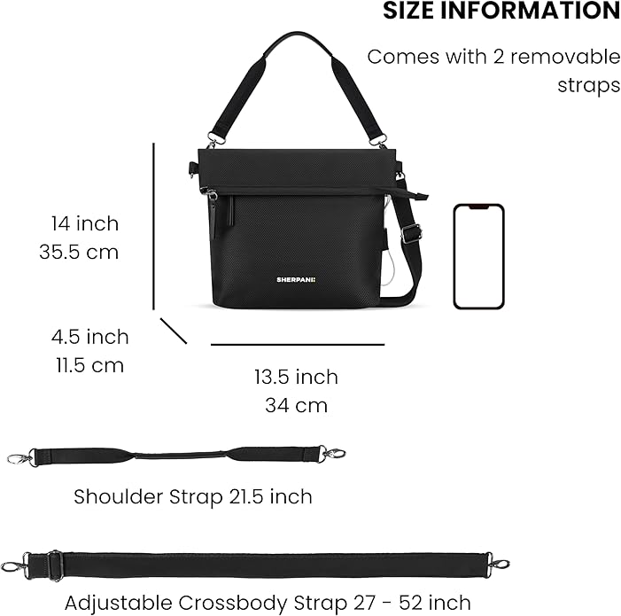 Sherpani Vale, Anti Theft Versatile Crossbody Bag, Fashion Tote Bag, Travel Shoulder Bag, Designer Handbag for Women